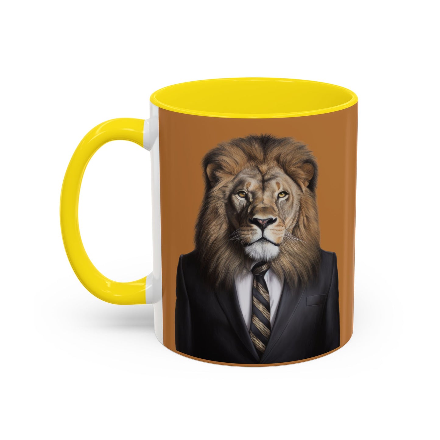 Lion Business Person Accent Coffee Mug (11, 15oz)