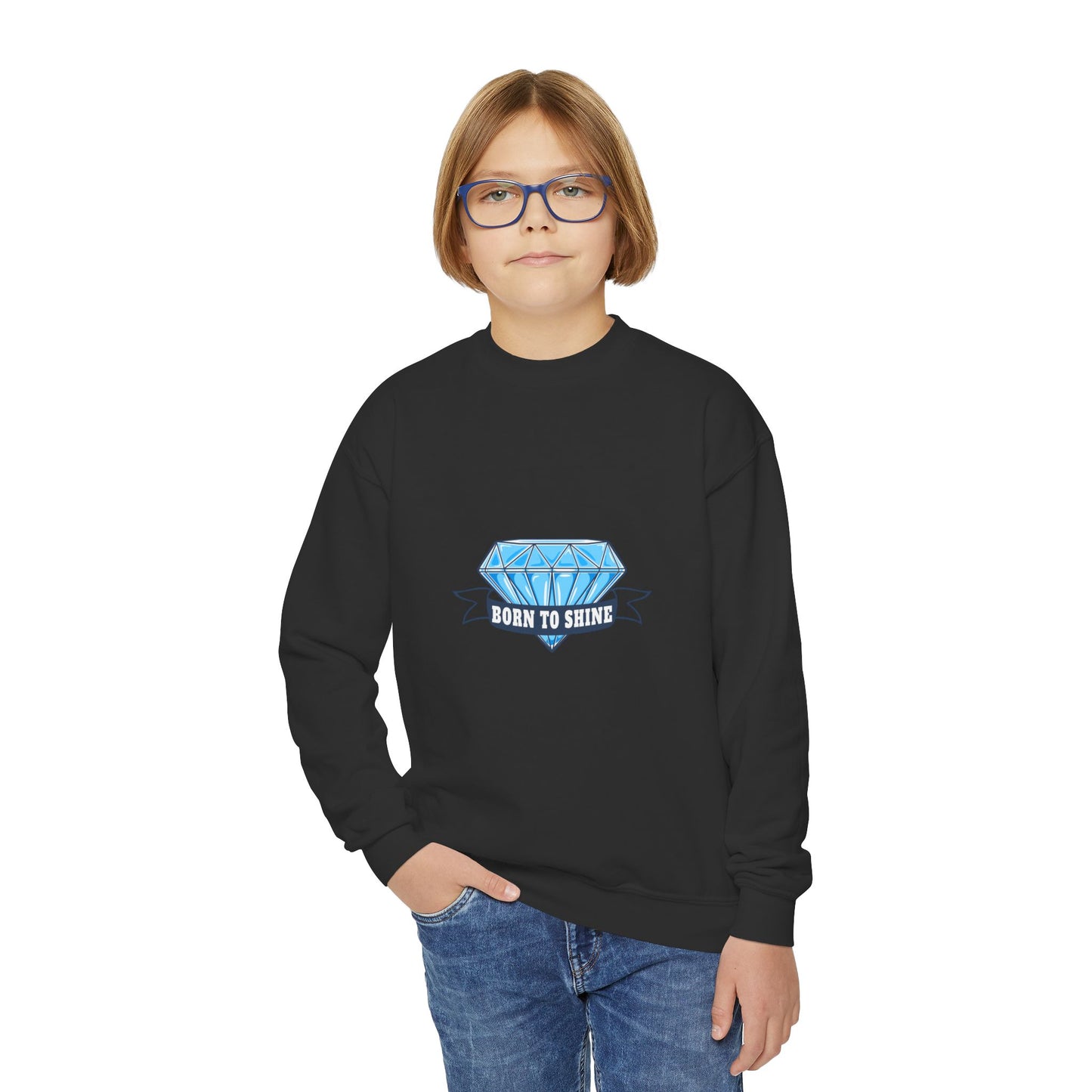 Born To Shine Youth Crewneck Sweatshirt