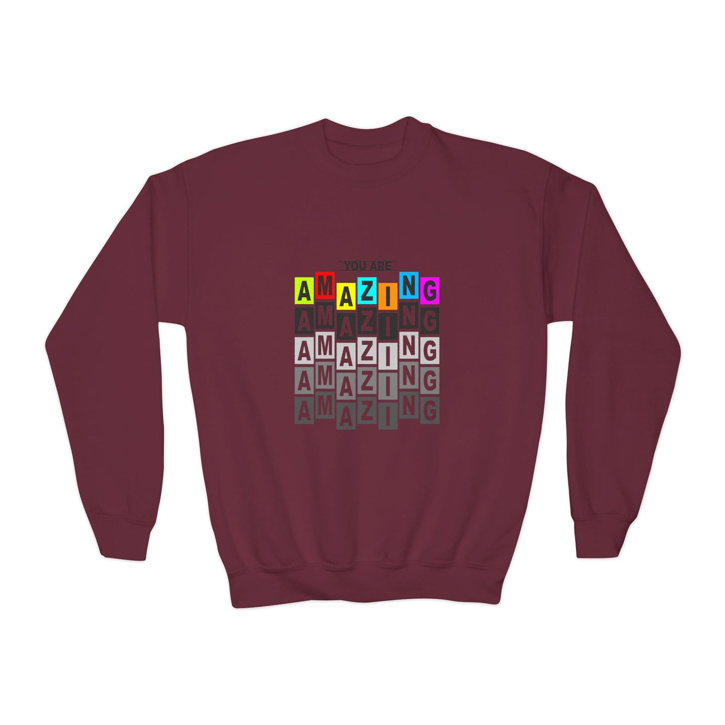 You Are Amazing Youth Crewneck Sweatshirt