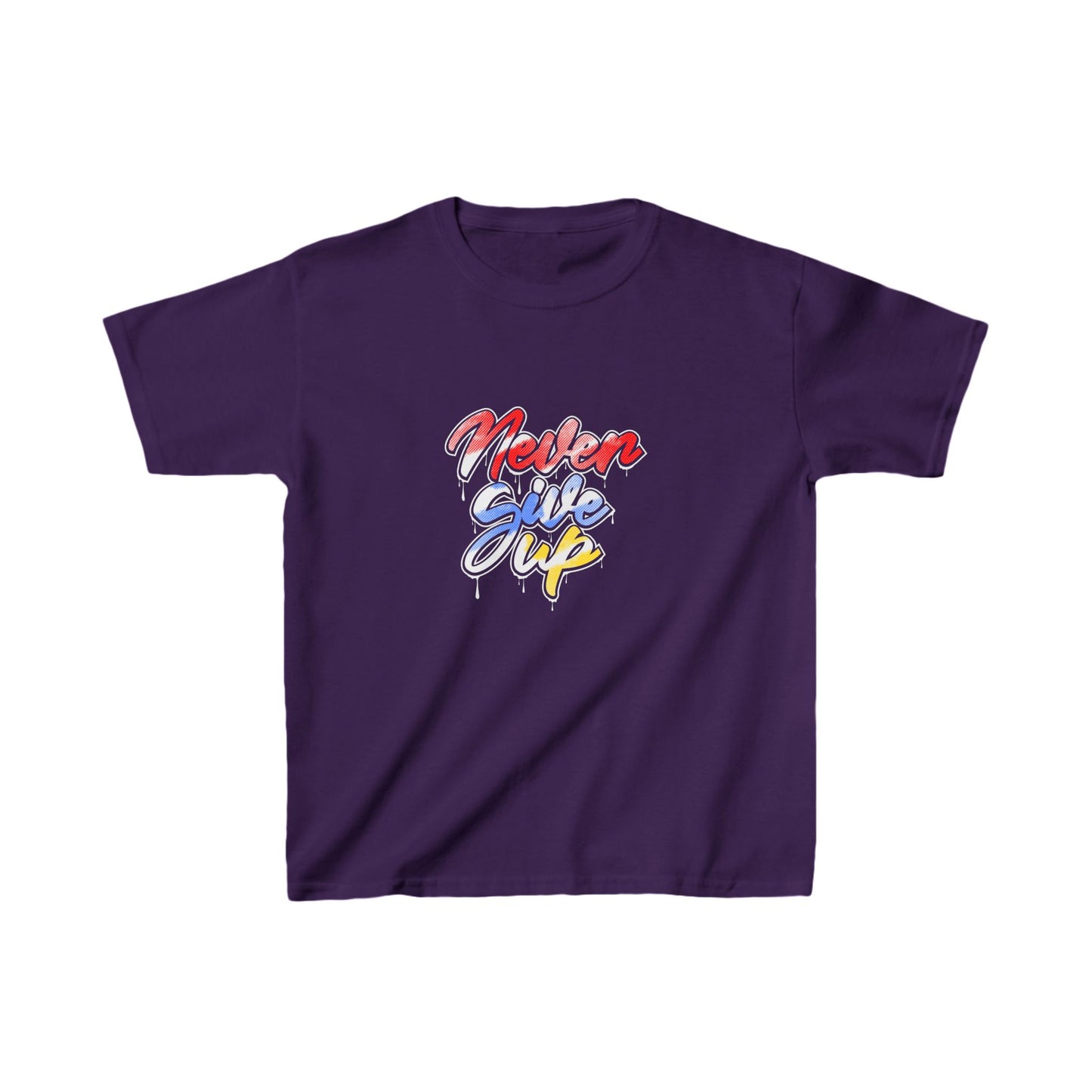 Never Give Up Kids Heavy Cotton™ Tee