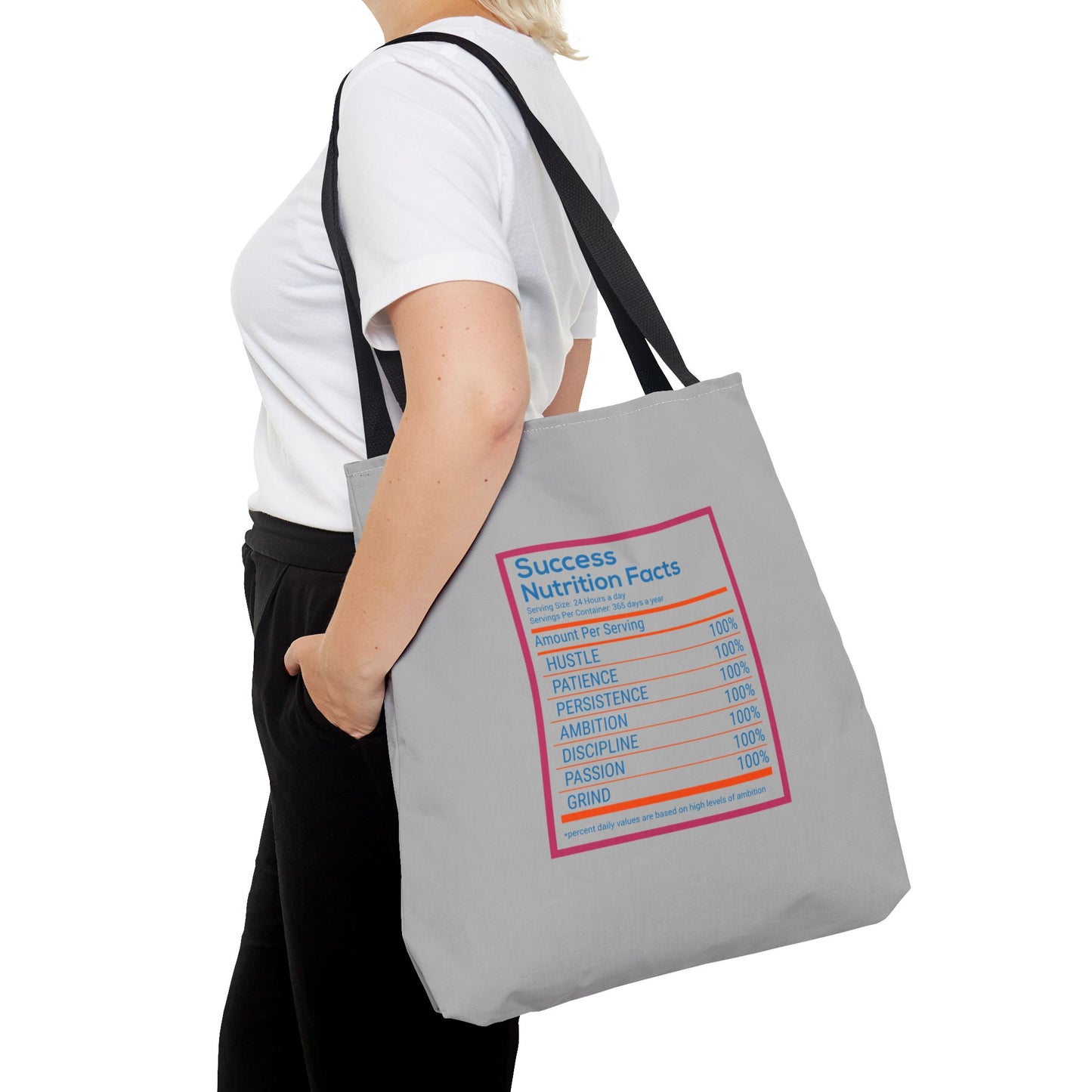Success Nutrition Facts Tote Bag (AOP)