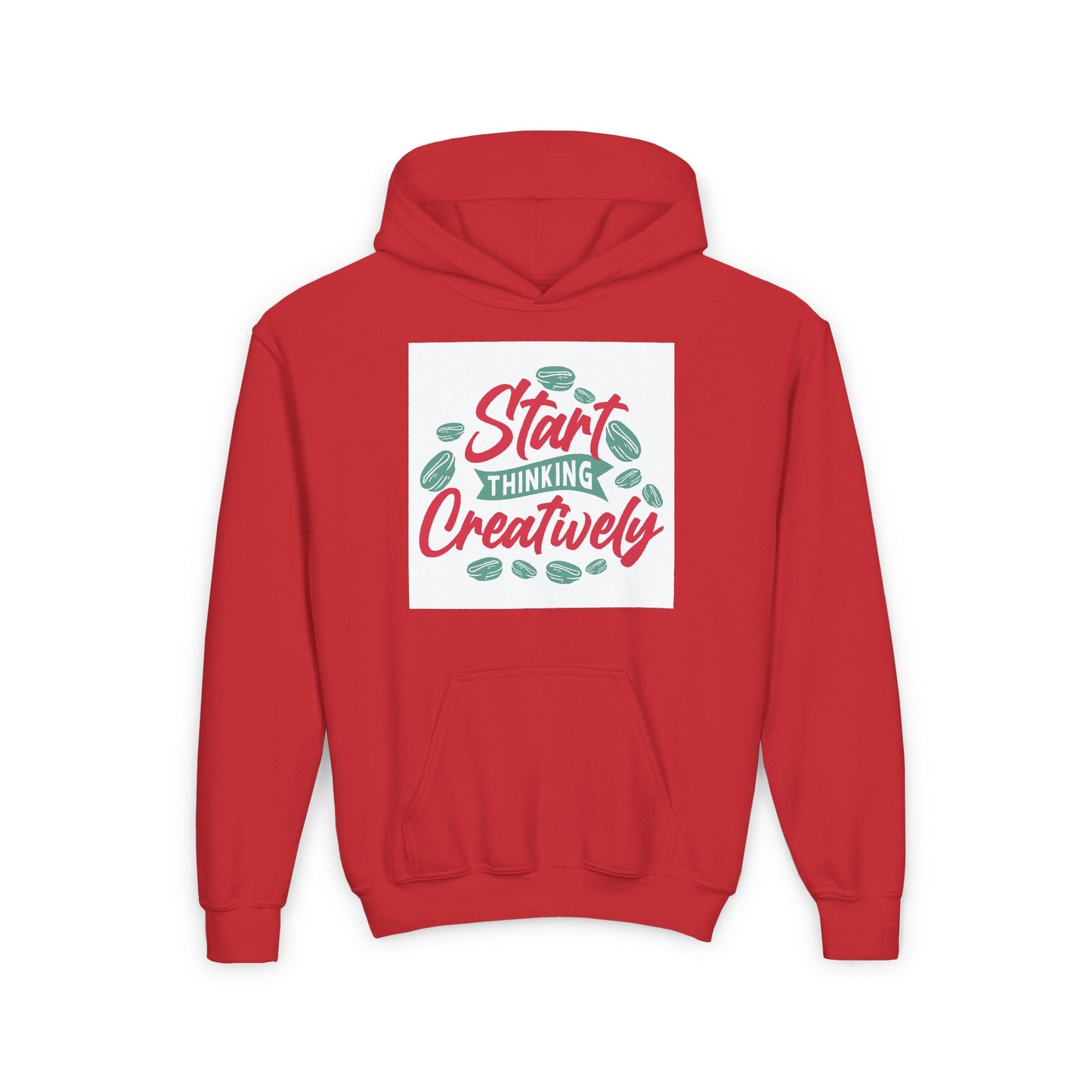 Start Thinking Youth Heavy Blend Hooded Sweatshirt