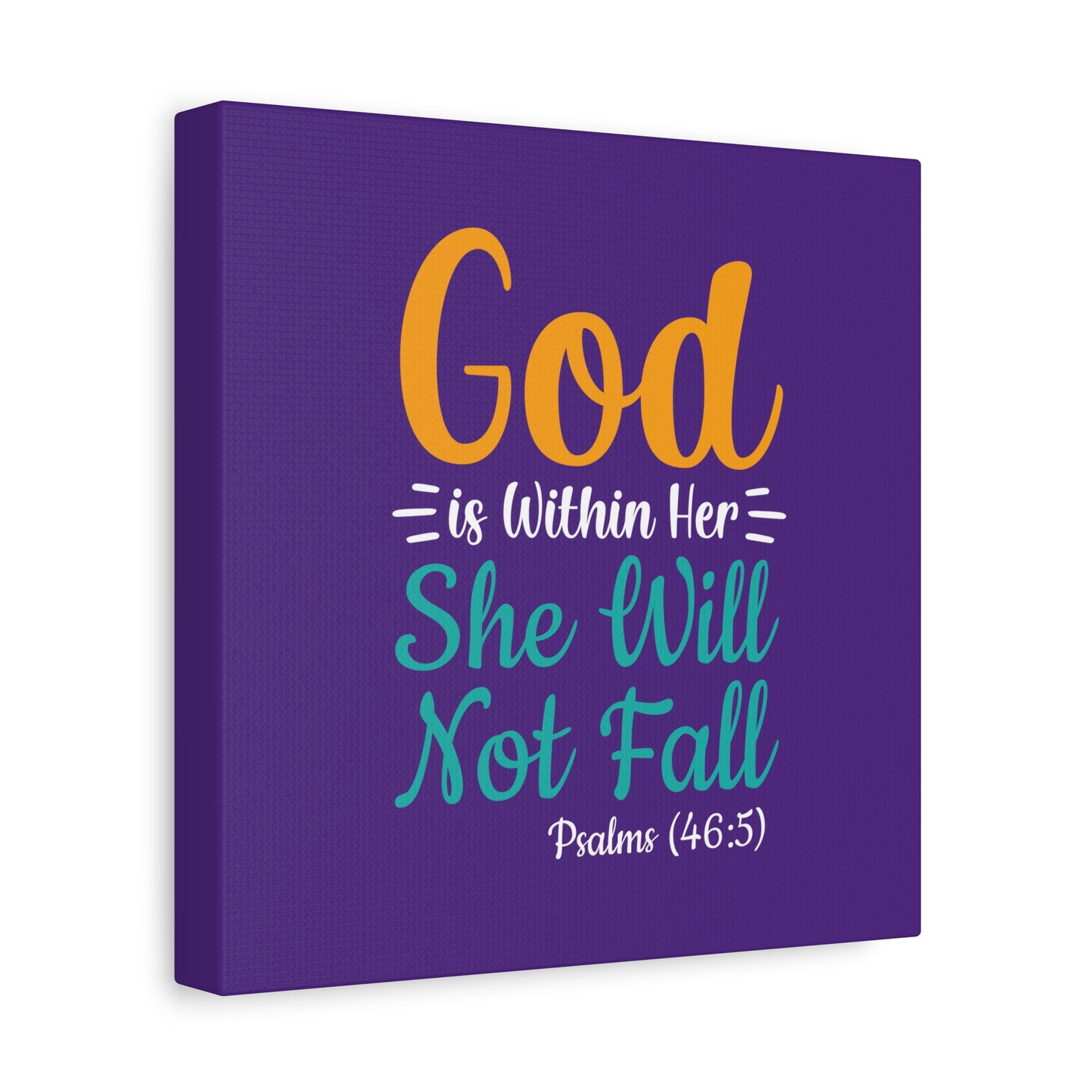 God Is Within Her She Will Not Fall Matte Canvas, Stretched, 1.25"