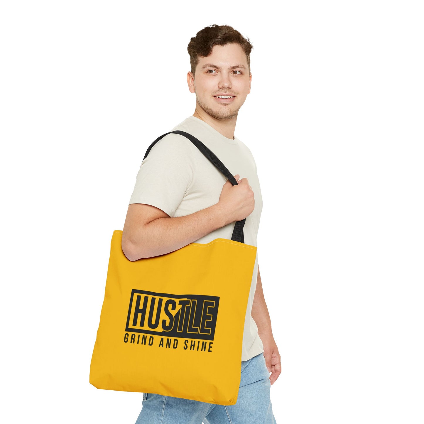 Hustle Grind And Shine Tote Bag (AOP)