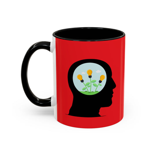 Mindset And Positive Thoughts Accent Coffee Mug (11, 15oz)