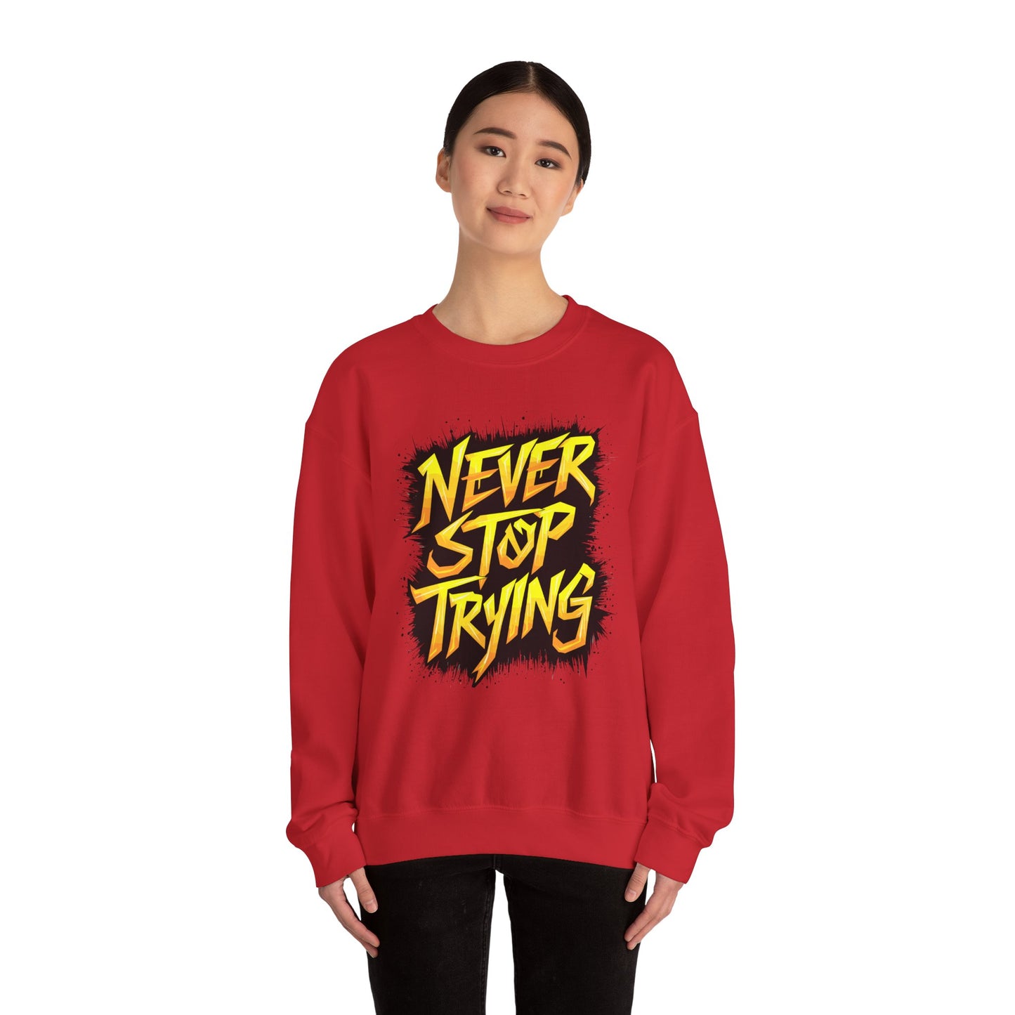 Never Stop Trying Unisex Heavy Blend™ Crewneck Sweatshirt