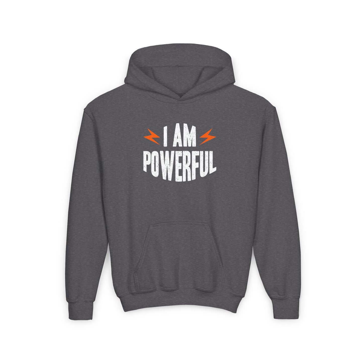 I Am Powerful Youth Heavy Blend Hooded Sweatshirt
