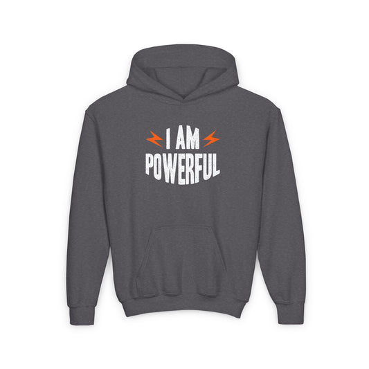 I Am Powerful Youth Heavy Blend Hooded Sweatshirt