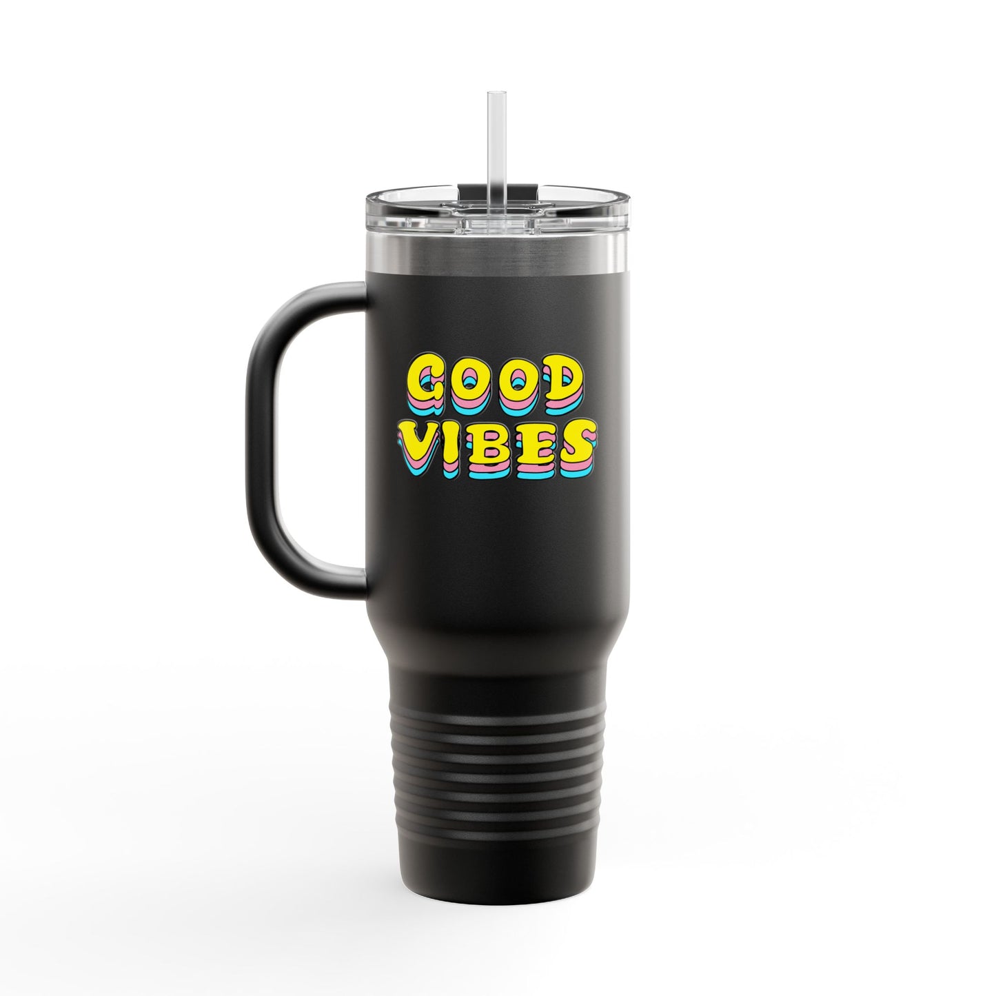 Good Vibes Insulated Travel Mug, 40oz