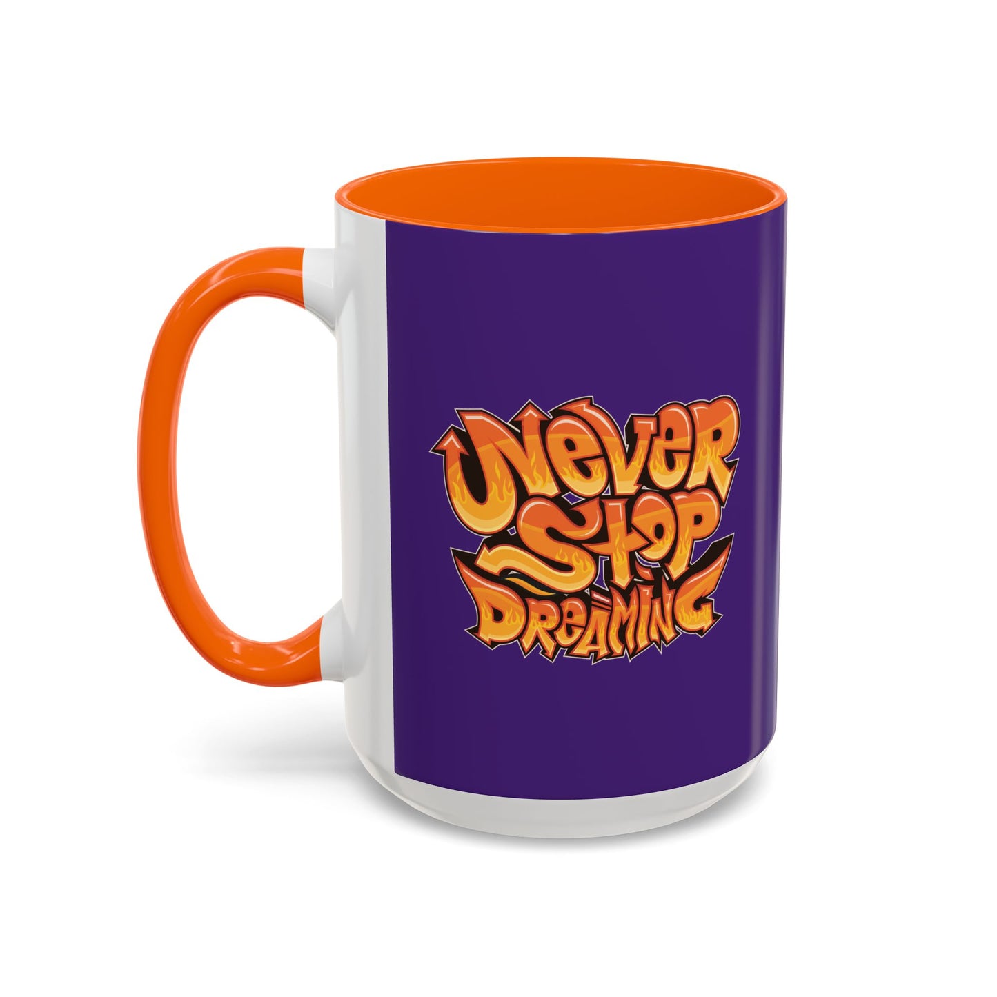 Never Stop Dreaming Accent Coffee Mug (11, 15oz)