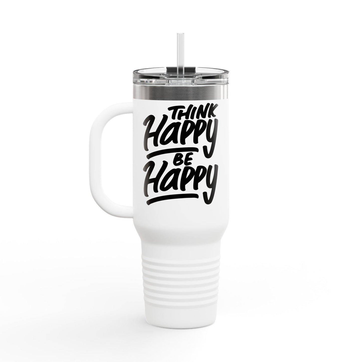 Think Happy Be Happy Insulated Travel Mug, 40oz