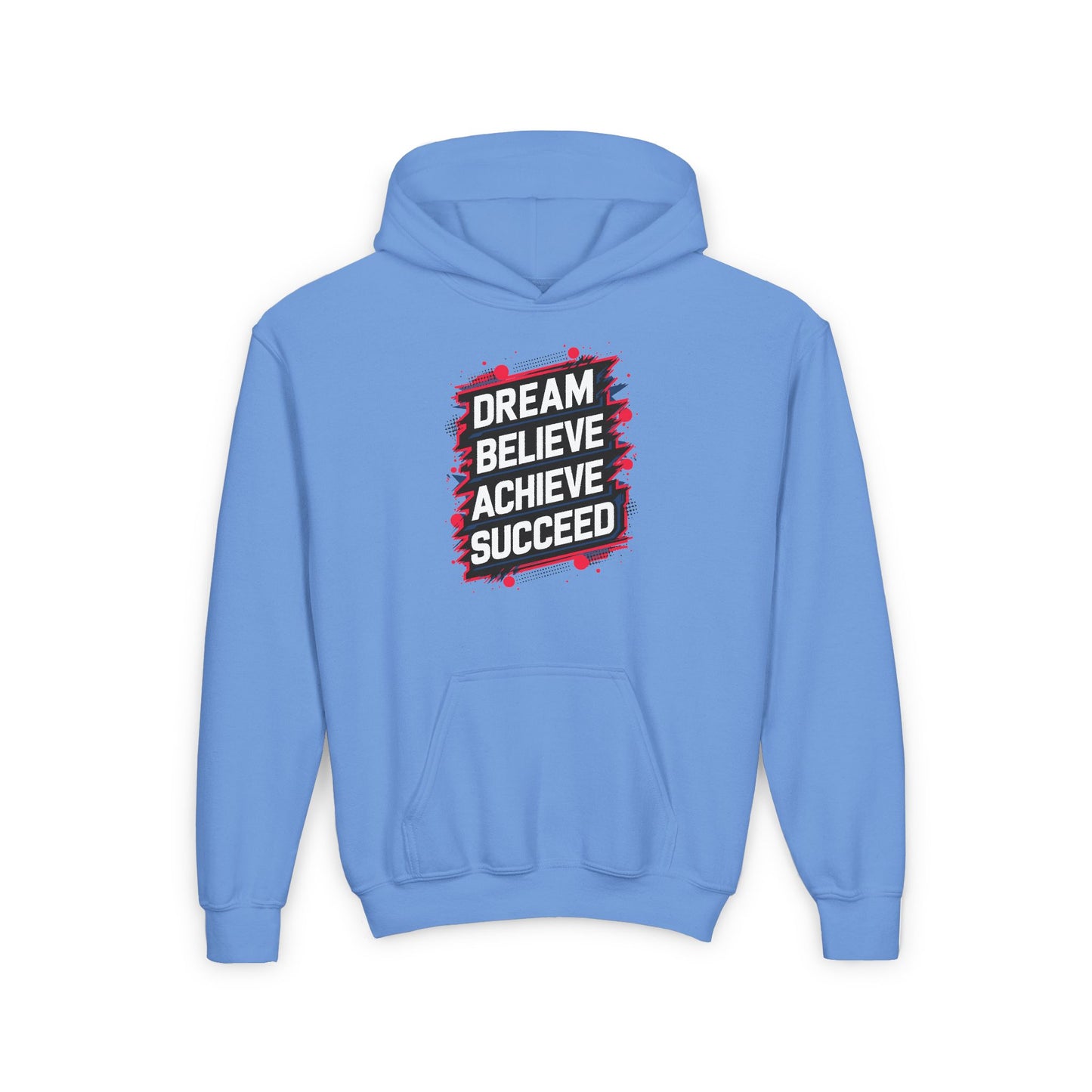 Dream Velieve Achieve SucceedDream Velieve Achieve Succeed Youth Heavy Blend Hooded Sweatshirt
