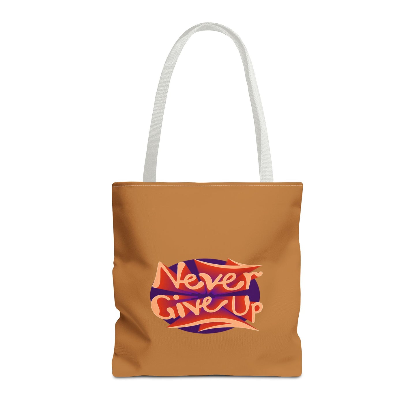 Never Give Up Tote Bag (AOP)