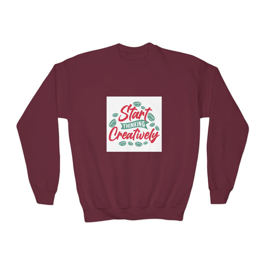 Start Thinking Creatively Youth Crewneck Sweatshirt