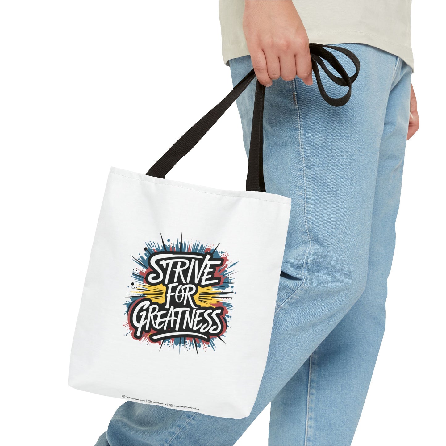 Strive For Greatness Tote Bag (AOP)