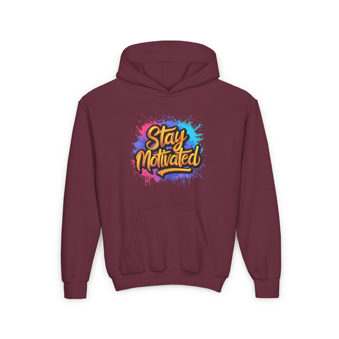 Stay Motivated Youth Heavy Blend Hooded Sweatshirt