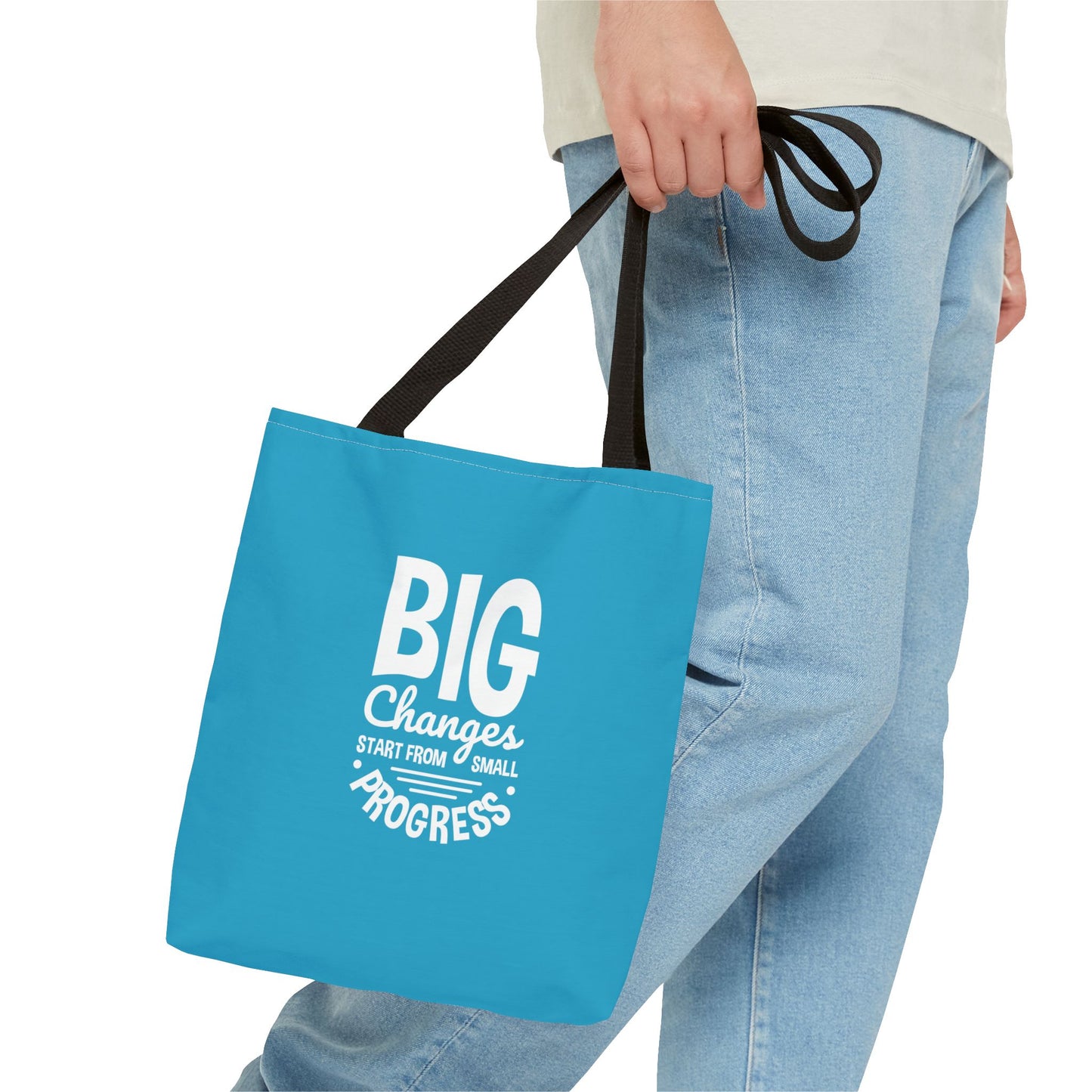 Big Changes Start From Small Progress Tote Bag (AOP)