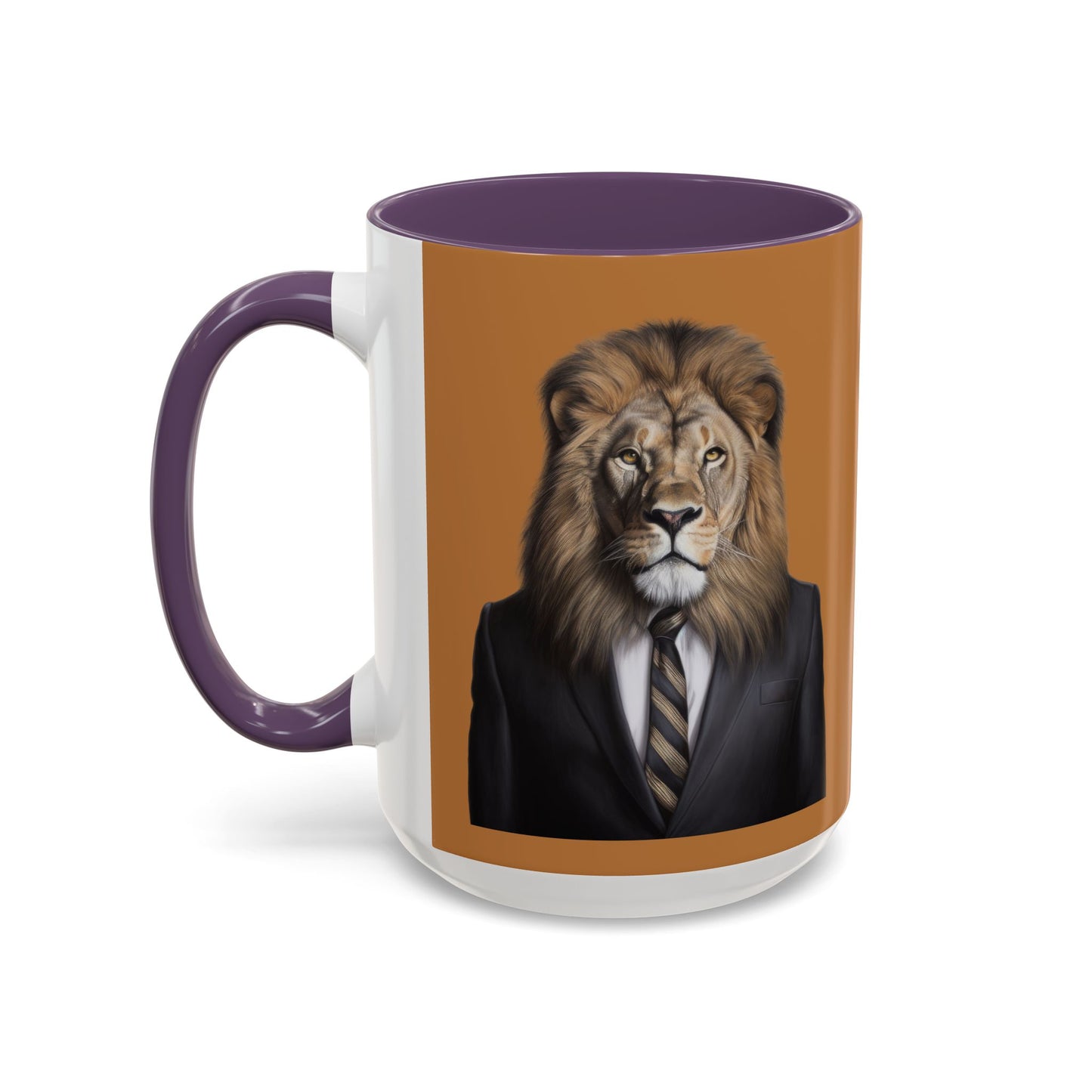 Lion Business Person Accent Coffee Mug (11, 15oz)