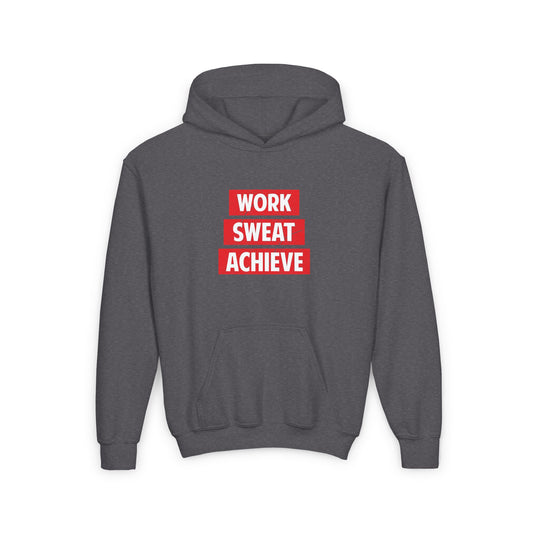 Work Sweat Achieve Youth Heavy Blend Hooded Sweatshirt