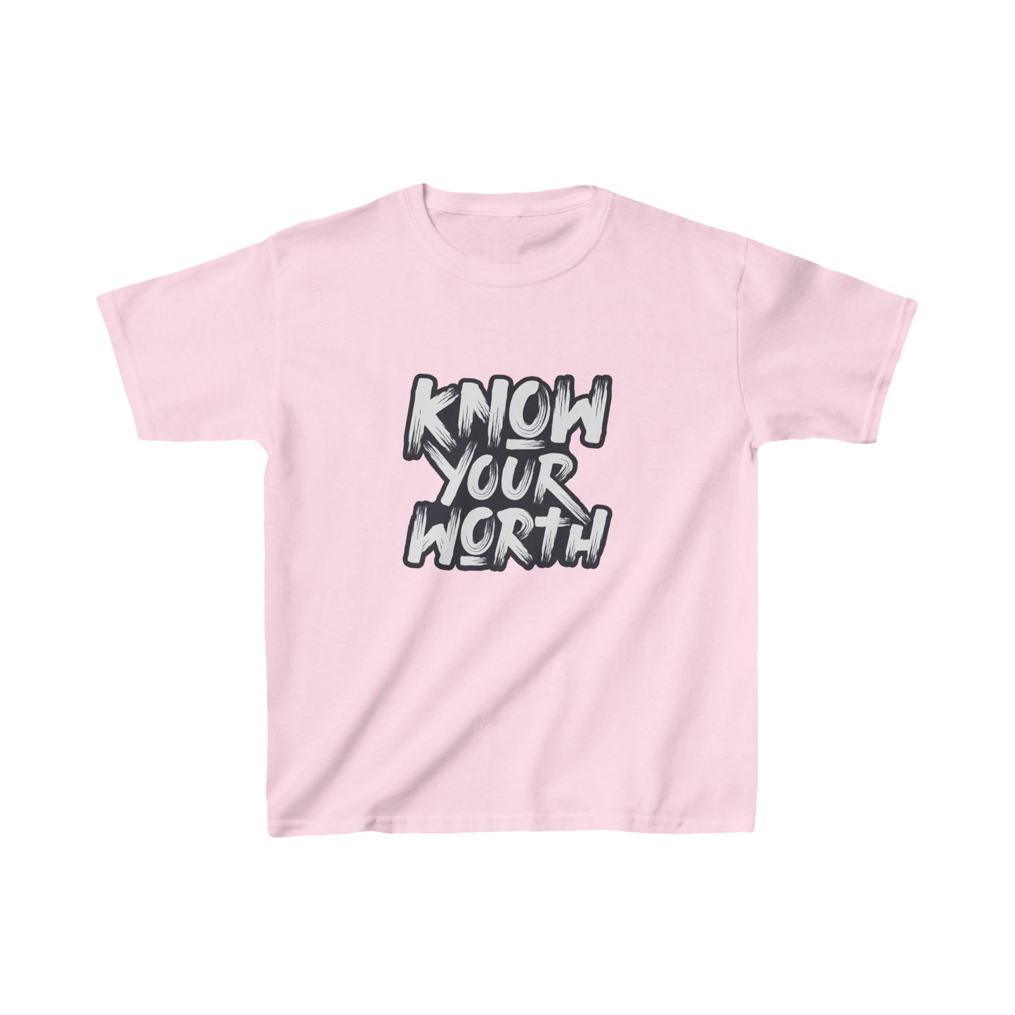 Know Your Worth Kids Heavy Cotton™ Tee
