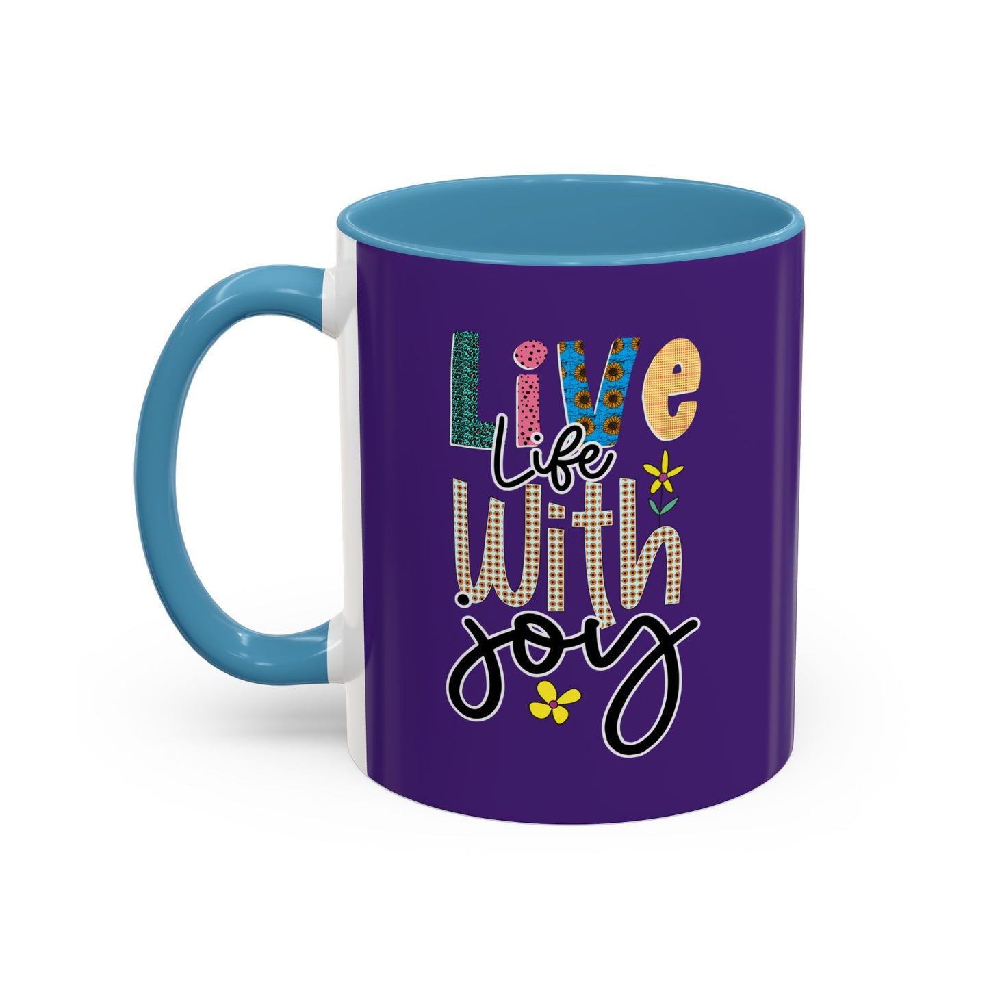 Live Life With Joy Accent Coffee Mug (11, 15oz)