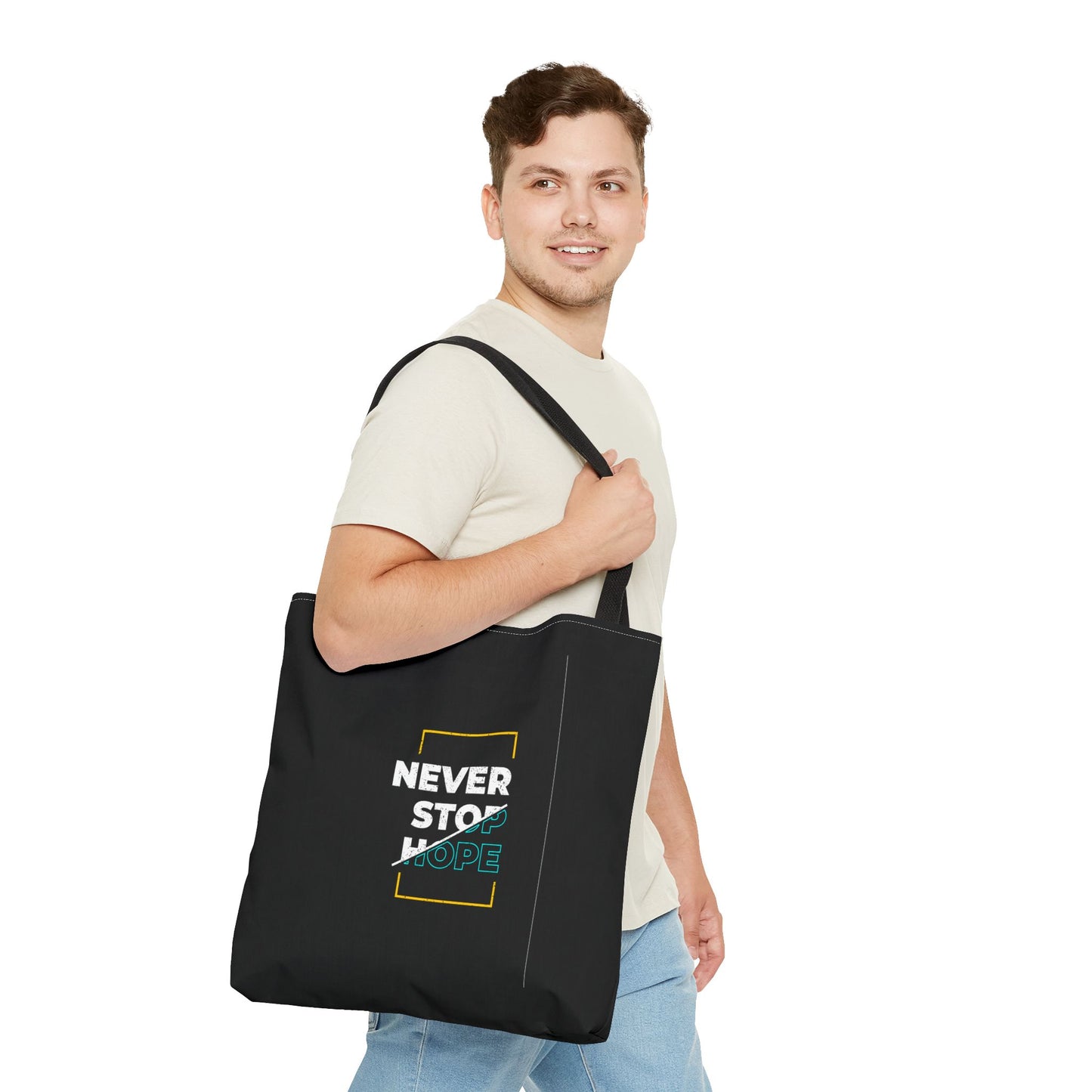 Never Stop Hope Tote Bag (AOP)
