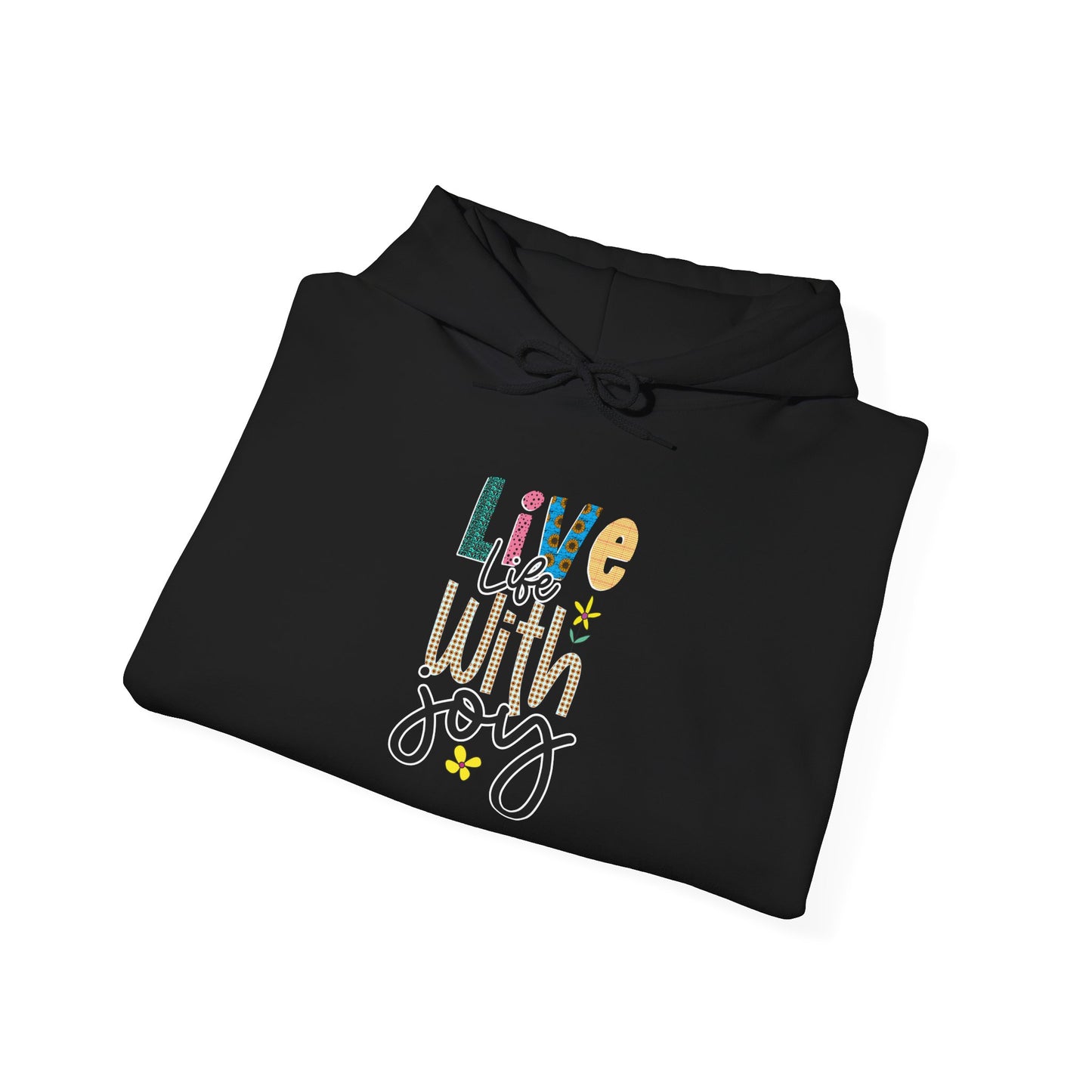 Live Life With Joy Unisex Heavy Blend™ Hooded Sweatshirt