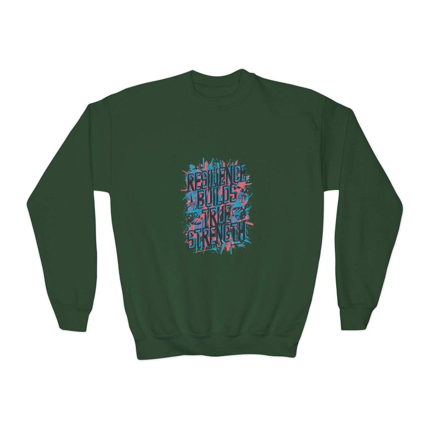 Resilience Builds True Strength Youth Crewneck Sweatshirt