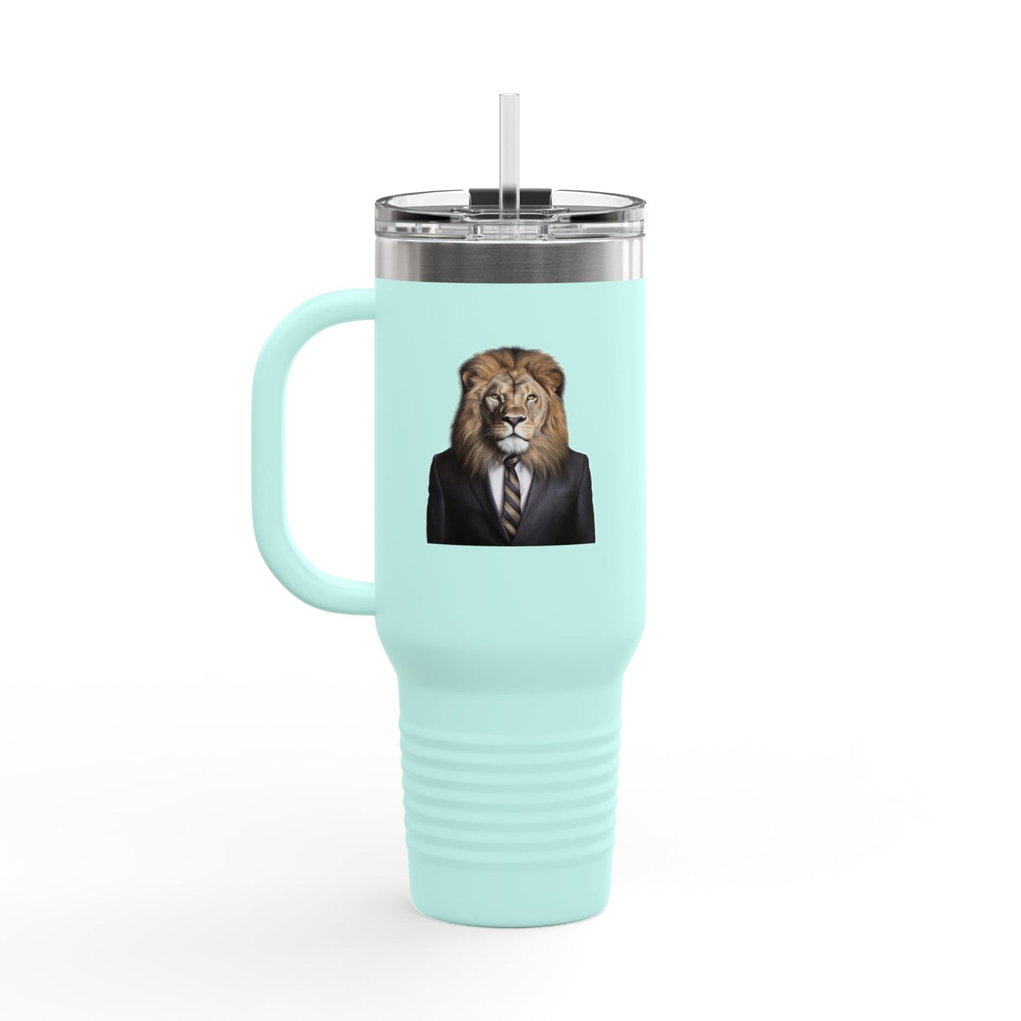 Lion Business Person Insulated Travel Mug, 40oz