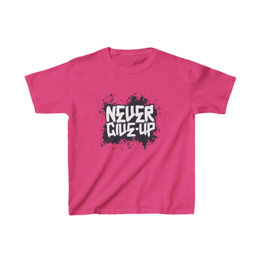 Never Give Up Kids Heavy Cotton™ Tee