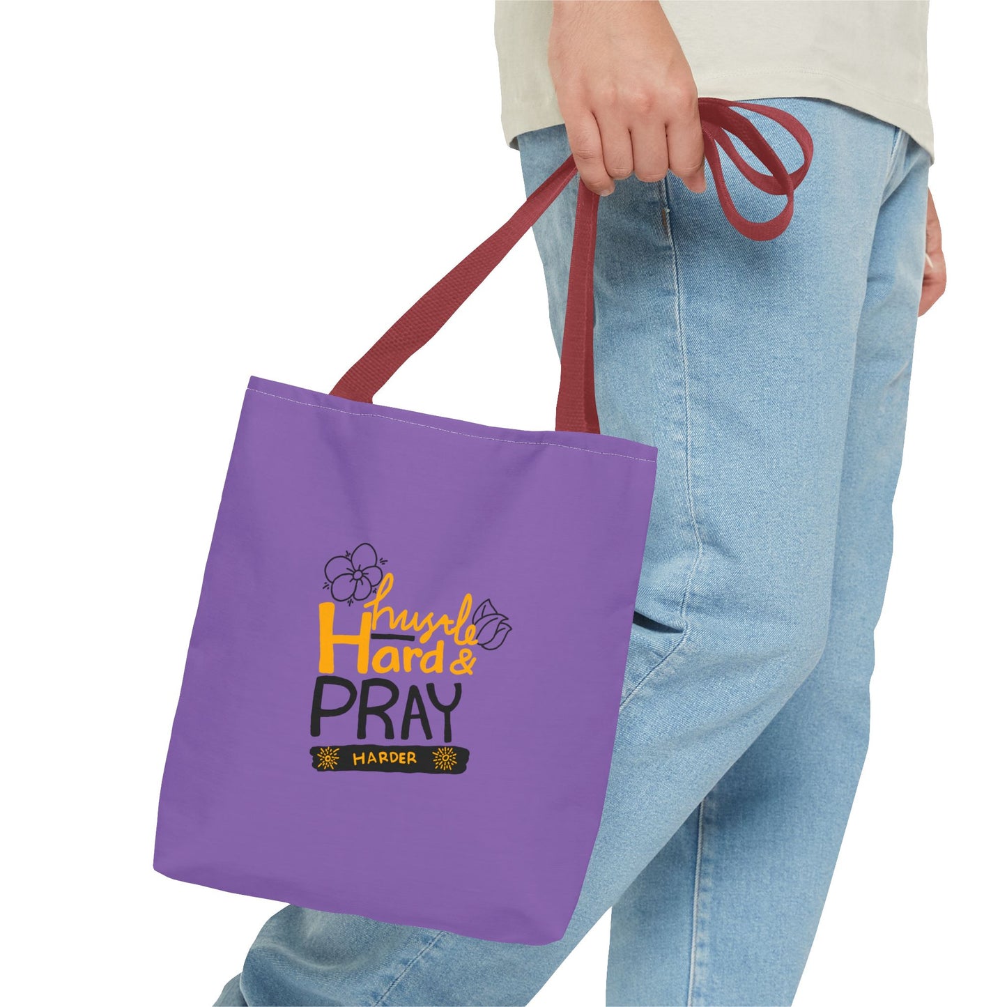 Hustle Hard And Pray Harder Tote Bag (AOP)