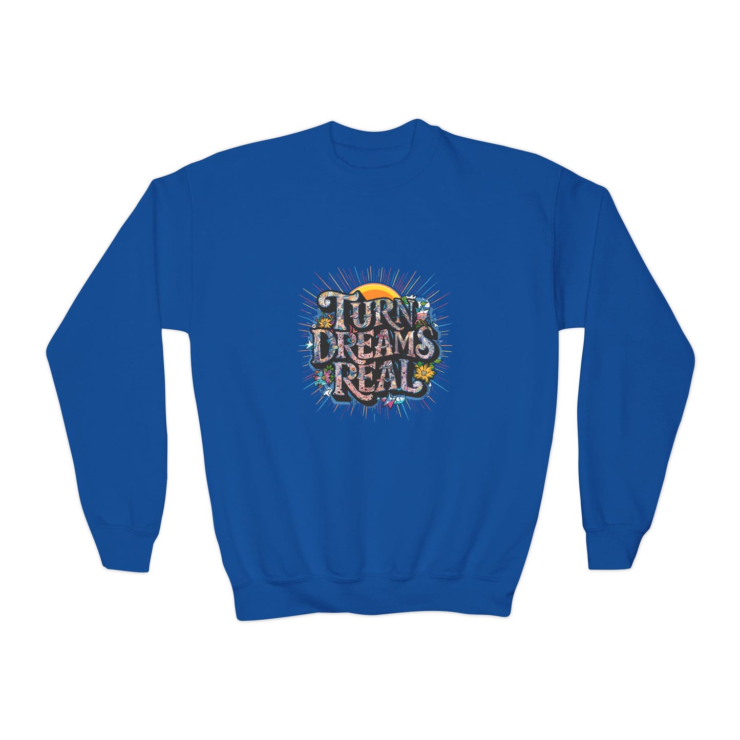 Turns Dreams Real Youth Crewneck Sweatshirt