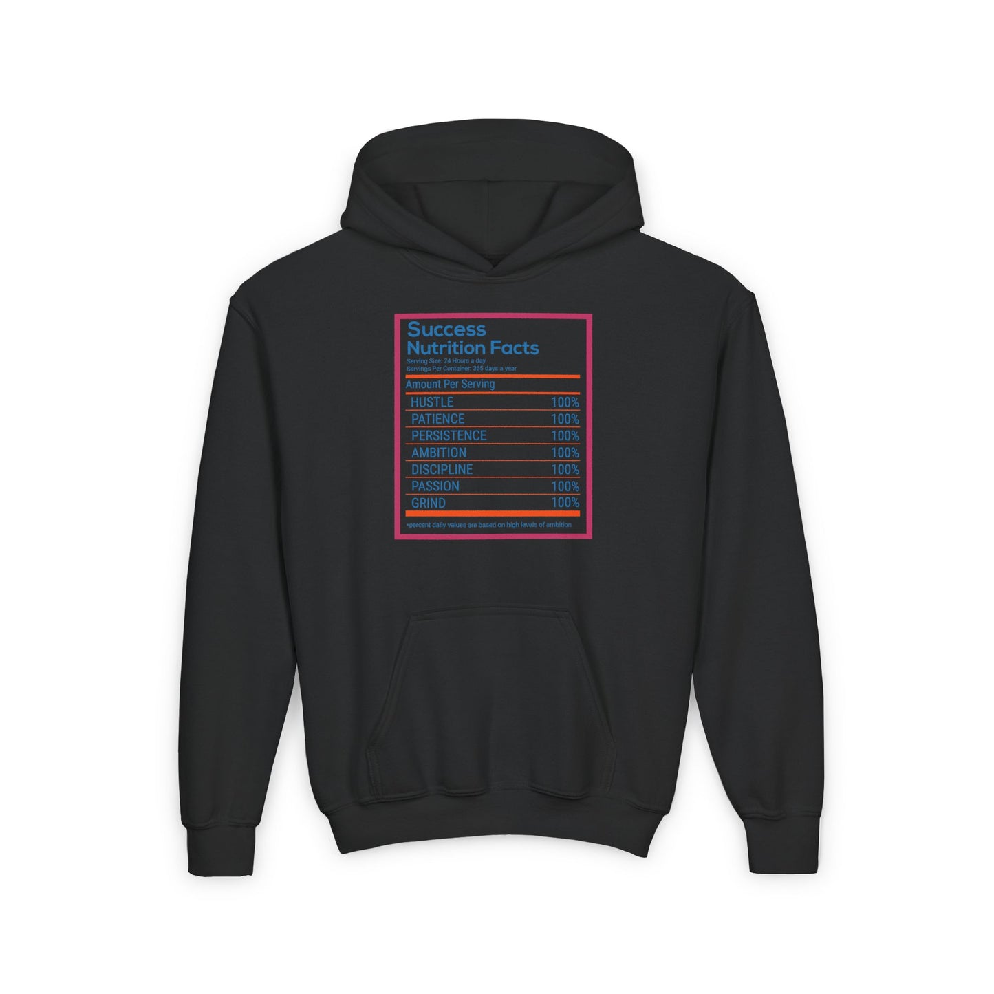 Success Nutrition Facts Youth Heavy Blend Hooded Sweatshirt