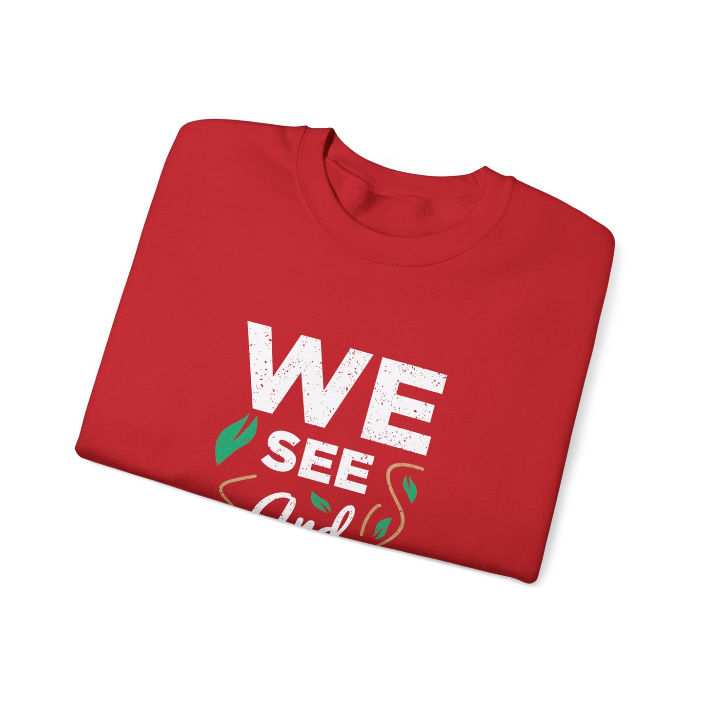 We See And We Care Unisex Heavy Blend™ Crewneck Sweatshirt