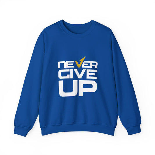 Never Give Up Unisex Heavy Blend™ Crewneck Sweatshirt