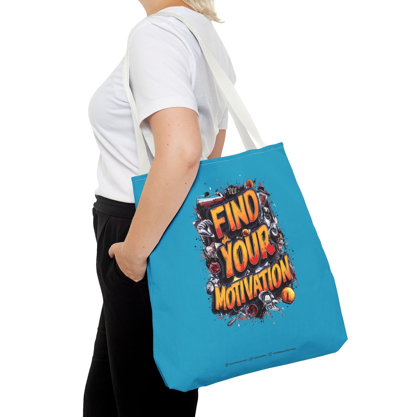 Find Your Motivation Tote Bag (AOP)