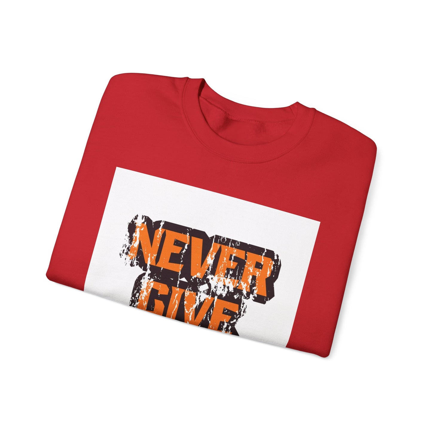 Never Give Up Unisex Heavy Blend™ Crewneck Sweatshirt