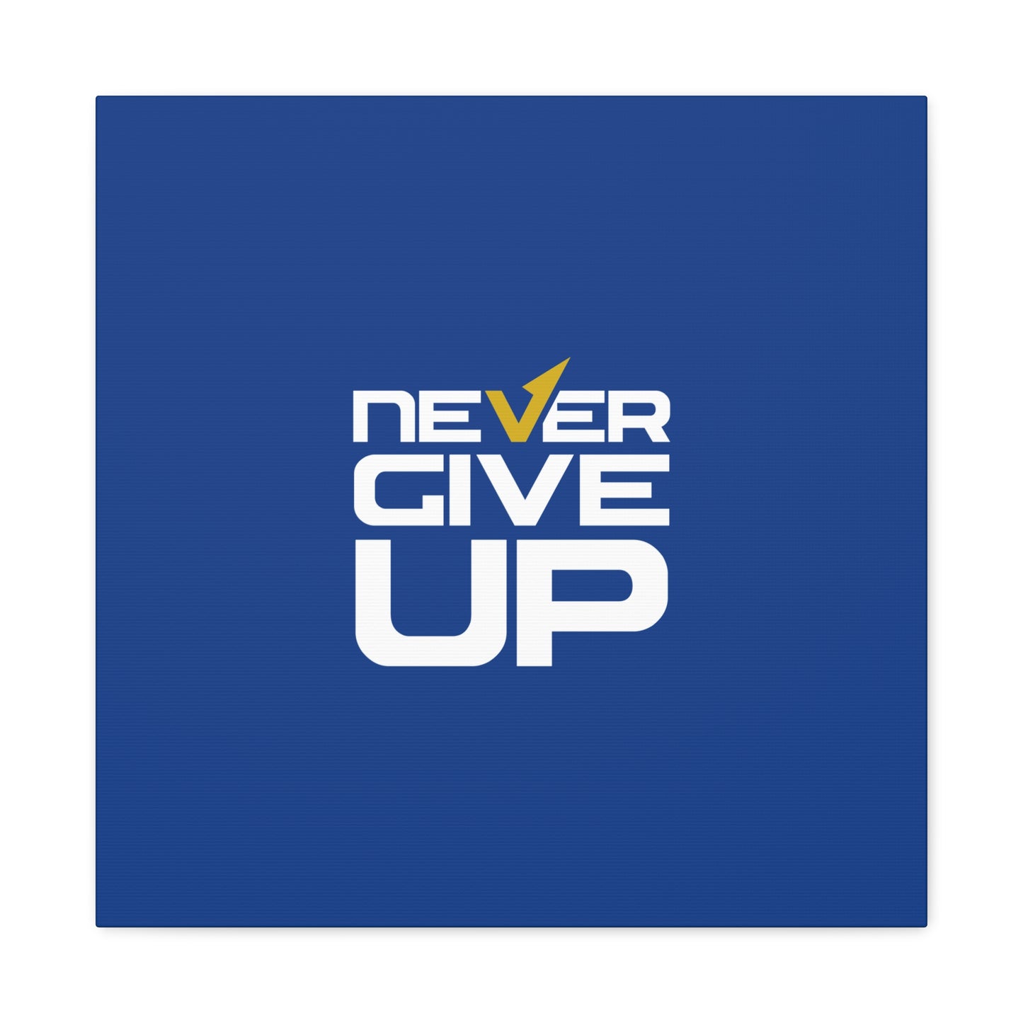 Never Give Up Matte Canvas, Stretched, 1.25"