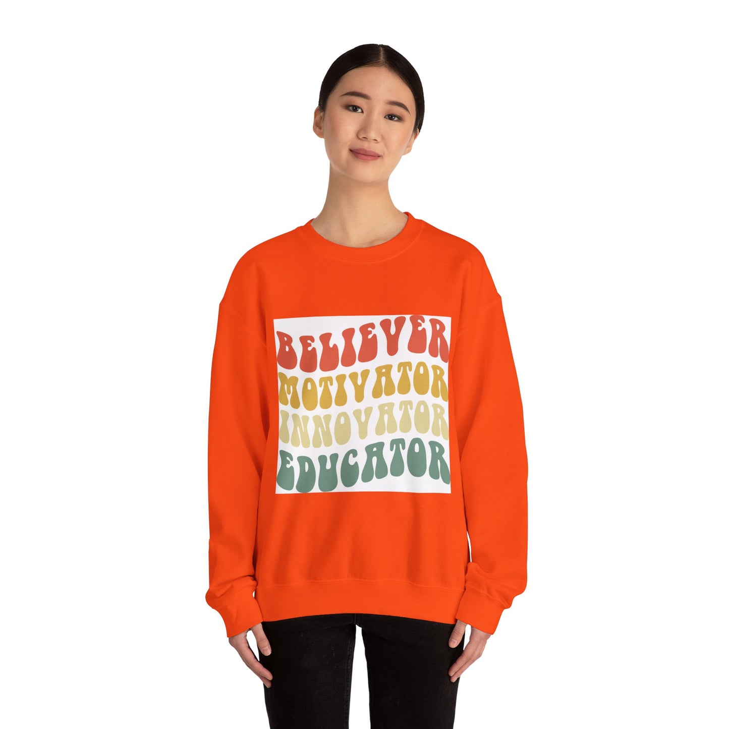 Believer Motivator Innovator Educator Unisex Heavy Blend™ Crewneck Sweatshirt