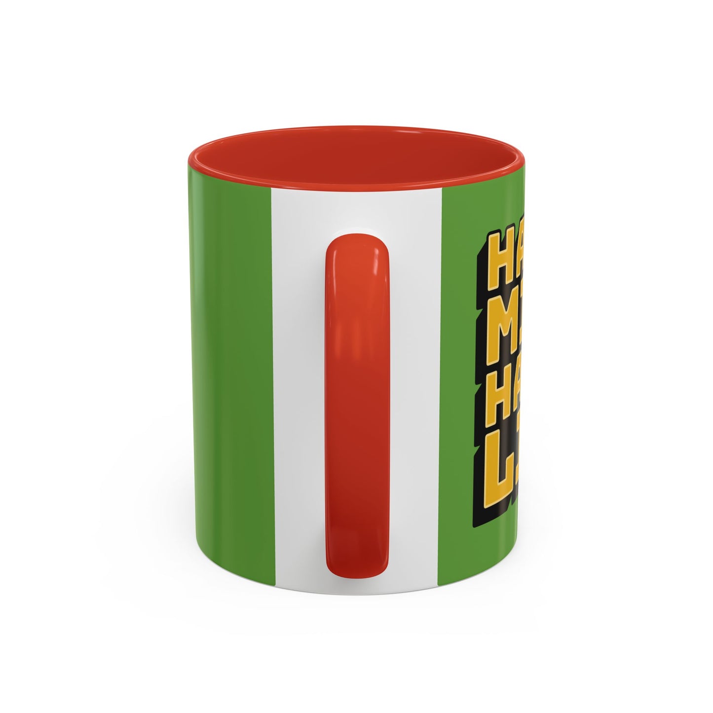 Happy Mind Happy Life Accent Coffee Mug (11, 15oz)