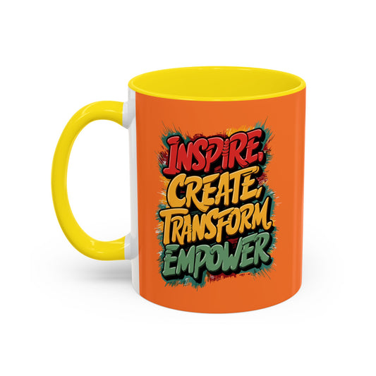 Inspire Create Transform Empower Accent Coffee Mug (11, 15oz)