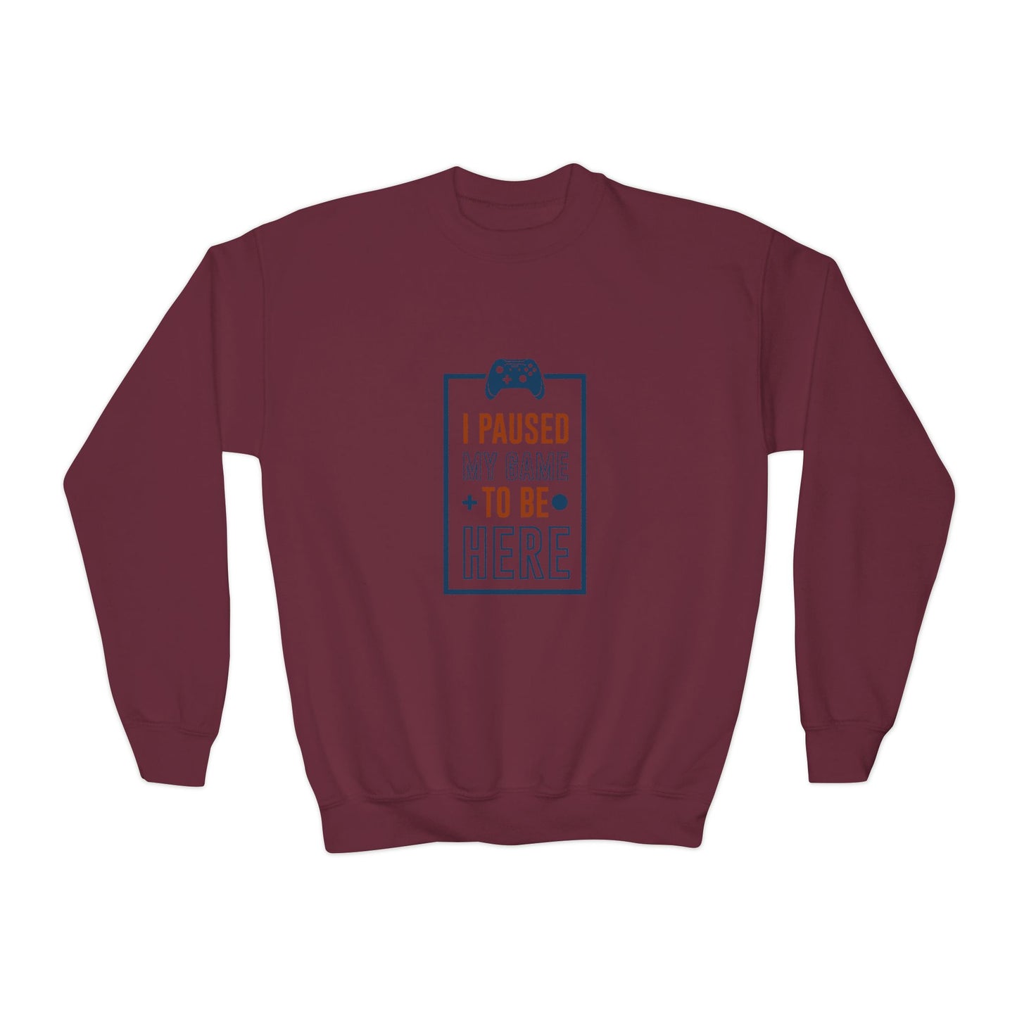 I Pushed My Game To Be Here Youth Crewneck Sweatshirt