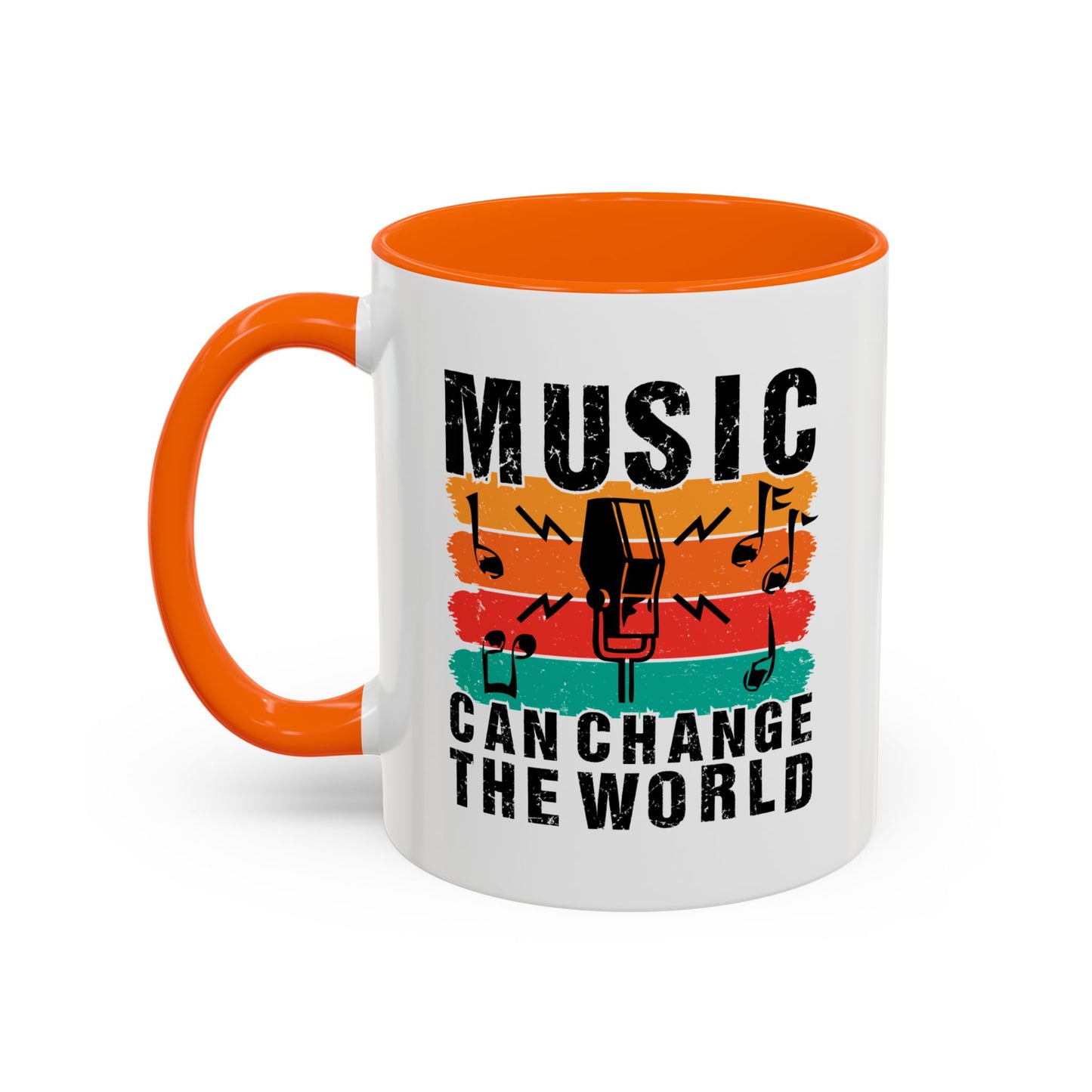Music Can Change The World Accent Coffee Mug (11, 15oz)