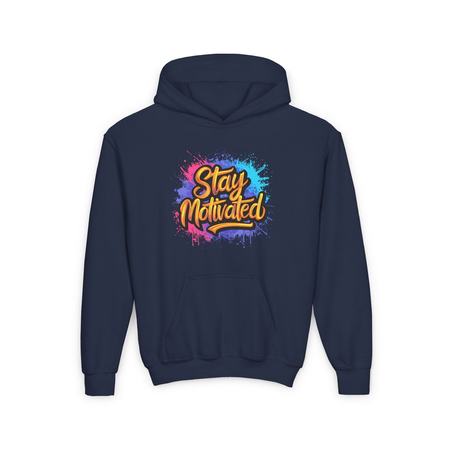 Stay Motivated Youth Heavy Blend Hooded Sweatshirt