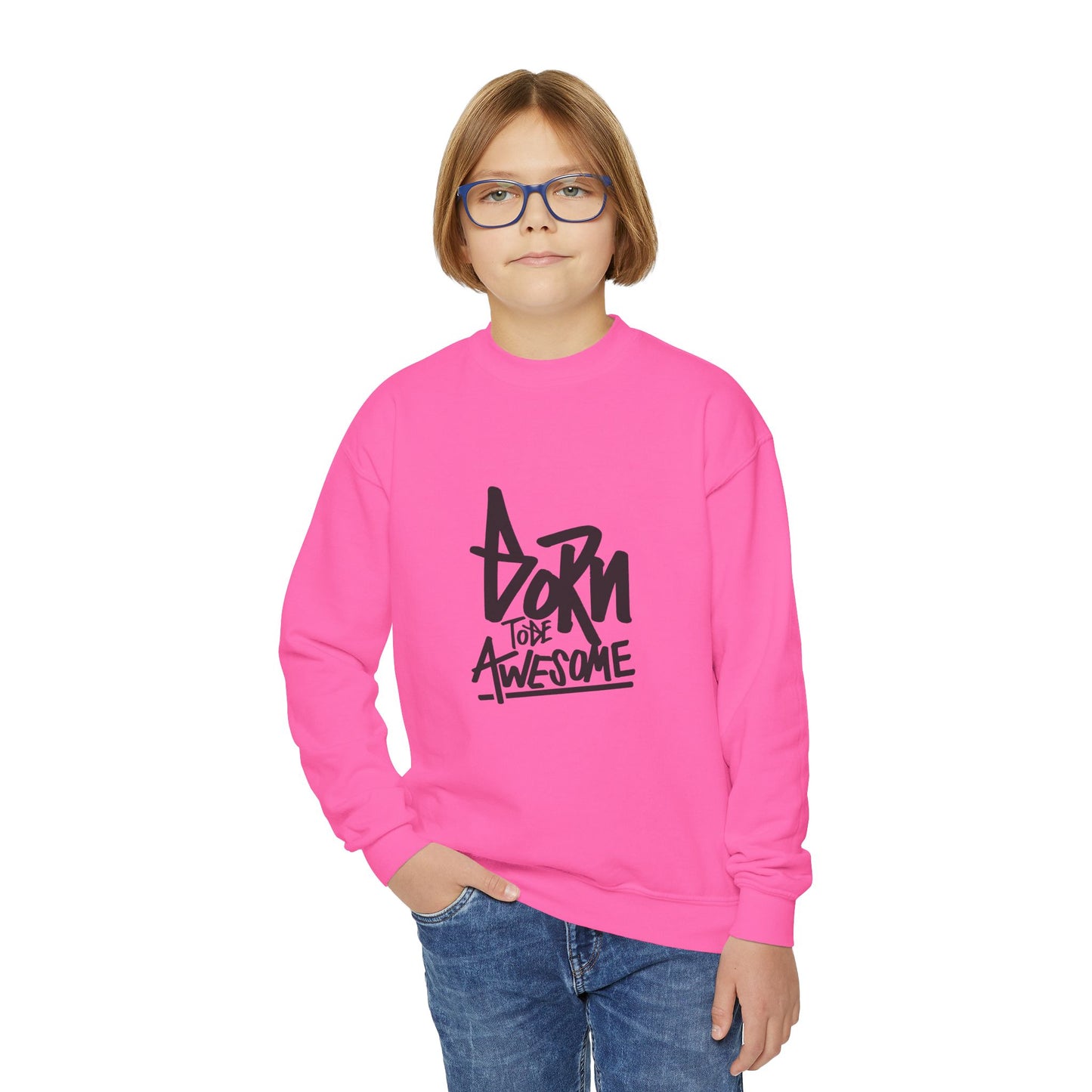 Born To Be Awesome Youth Crewneck Sweatshirt