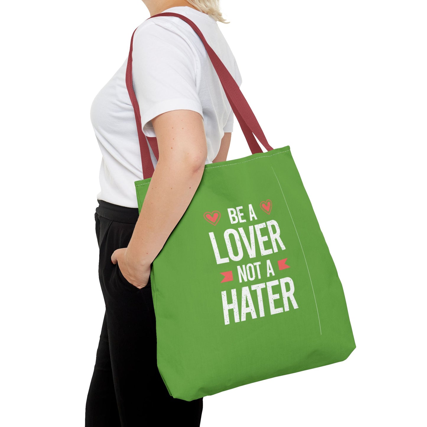 Be A Lover Not A Hater Tote Bag (AOP)