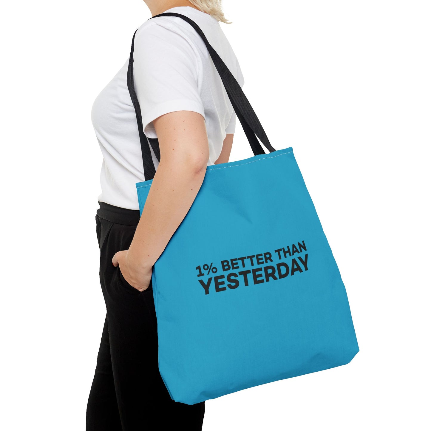 1% Better Than Yesterday Tote Bag (AOP)