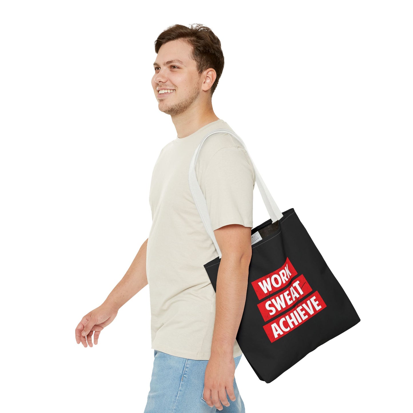 Work Sweat Achieve Tote Bag (AOP)