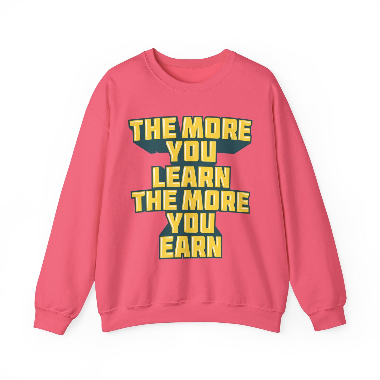 The More You Learn The More You Earn Unisex Heavy Blend™ Crewneck Sweatshirt