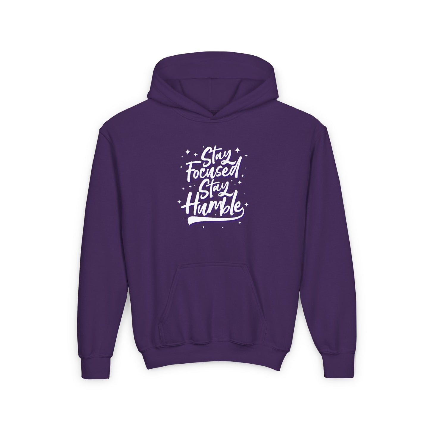 Stay Focused Stay Humble Youth Heavy Blend Hooded Sweatshirt